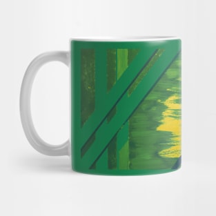 Bamboo grove in yellow and green Mug